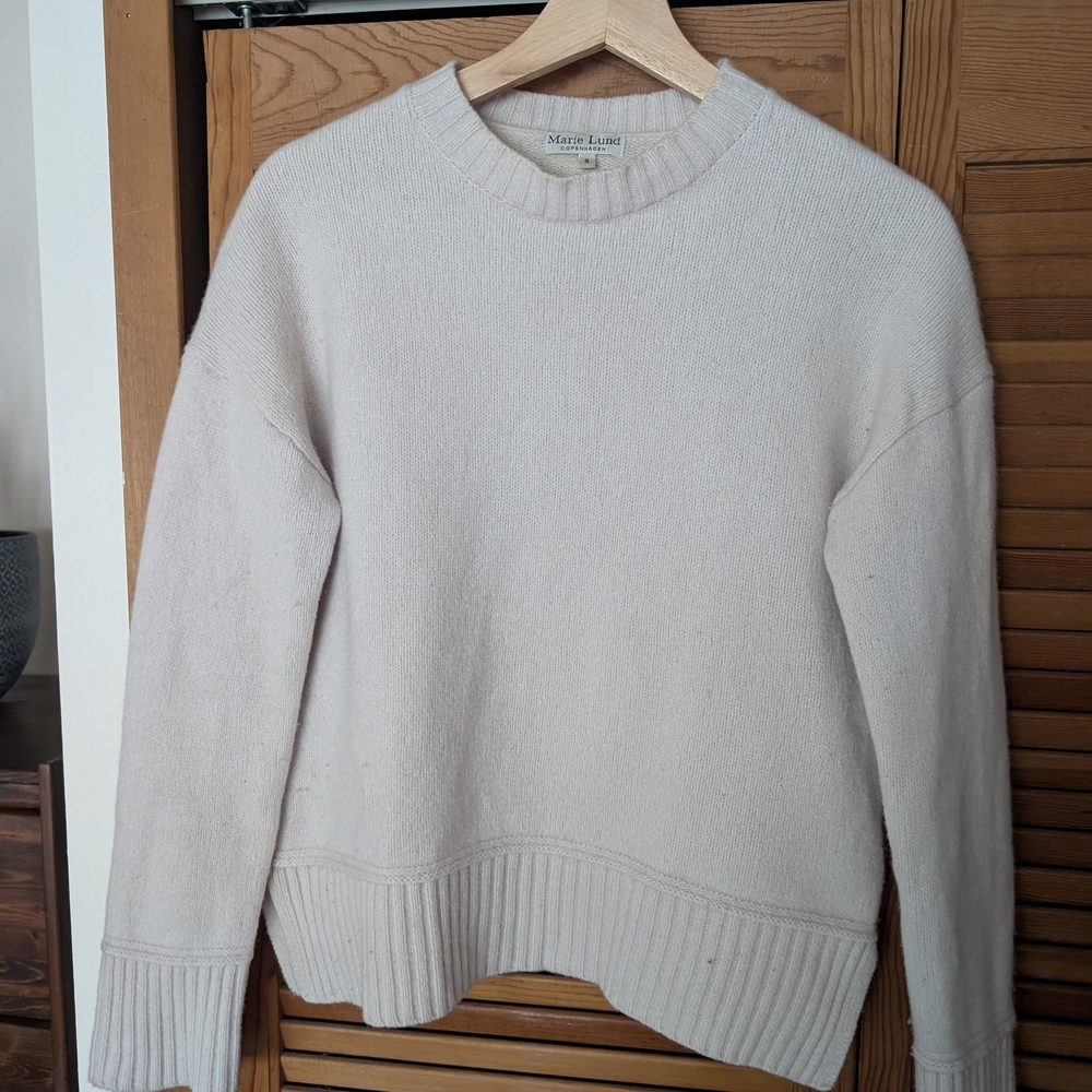 Cream Wool Sweater for Women